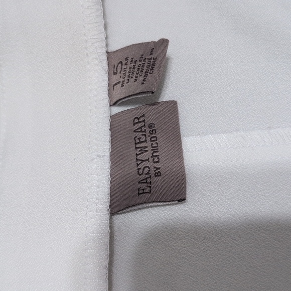 Easywear By Chicos White Pull On Slim Professional Slacks Pants Size 1.5(10) - Picture 3 of 12